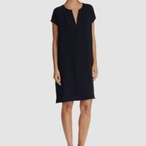Theory Saturnina Crepe T-Shirt Shift Dress NAVY